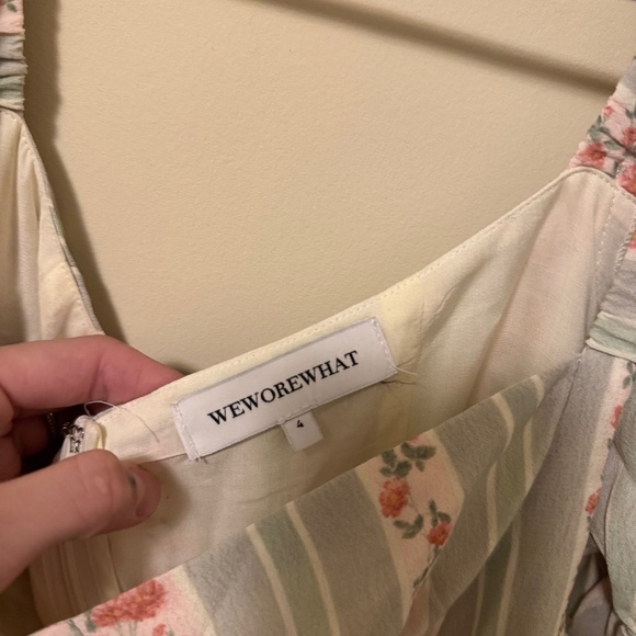 NWOT WEWOREWHAT Floral Midi Dress - SZ.4 - Victorian Floral Stripe - Picture 9 of 9